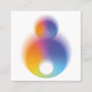 colourful square business card