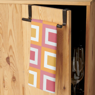 Colourful Square Geometric Tea Towel