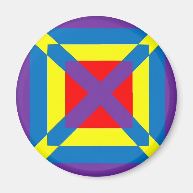 Colourful Square Magnet (Front)