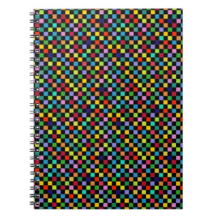 colourful square pattern notebook