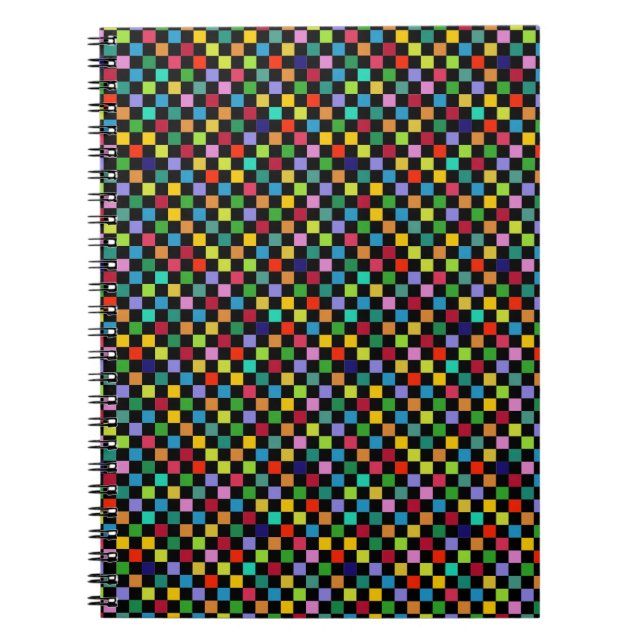 colourful square pattern notebook (Front)