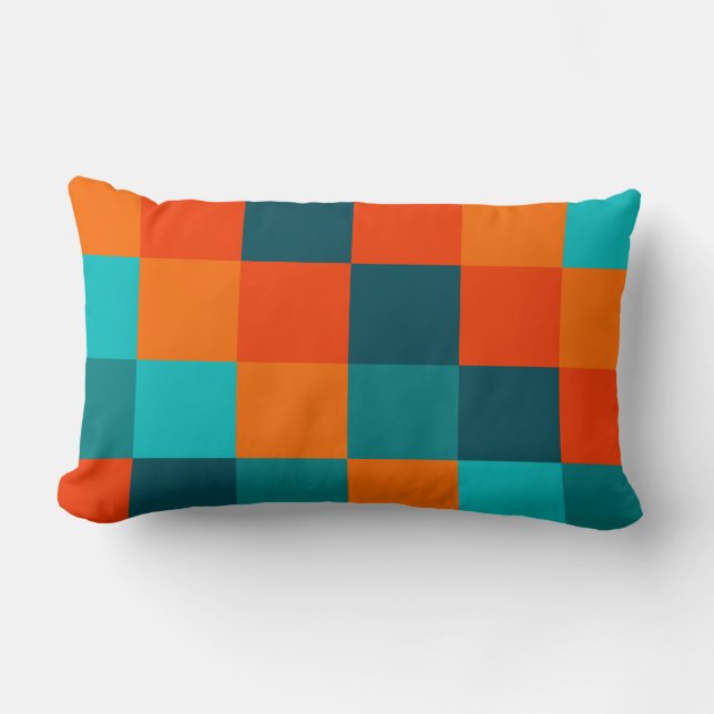 Colourful Squares 01 Lumbar Cushion (Front)