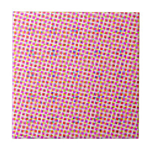 Colourful Squares Ceramic Tile