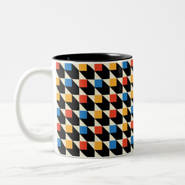 Colourful Squares Coffe Mugs (Left)