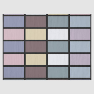 Colourful Squares Geometric  Tissue Paper