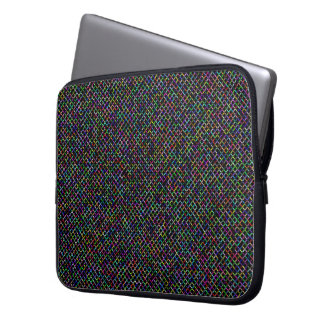 colourful squares geometric unique vibrant pattern laptop sleeve