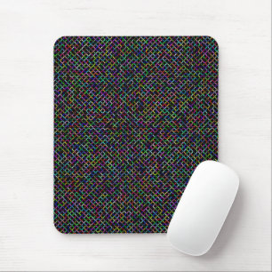 colourful squares geometric unique vibrant pattern mouse pad