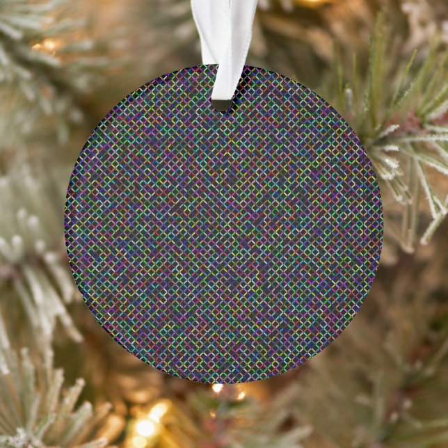 colourful squares geometric unique vibrant pattern ornament (Tree)