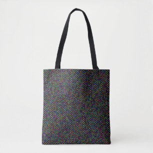 colourful squares geometric unique vibrant pattern tote bag