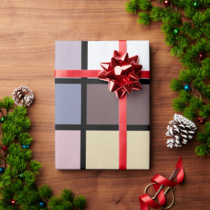 Colourful Squares Geometric  Wrapping Paper