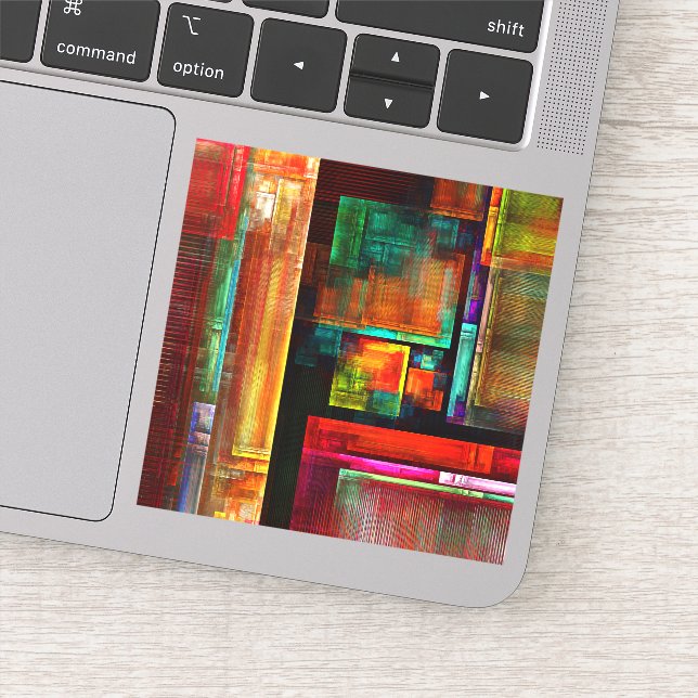 Colourful Squares Modern Abstract Art Pattern #04 (Detail)