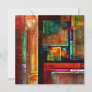 Colourful Squares Modern Abstract Art Pattern #04