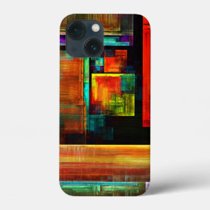 Colourful Squares Modern Abstract Art Pattern #04 iPhone 13 Mini Case