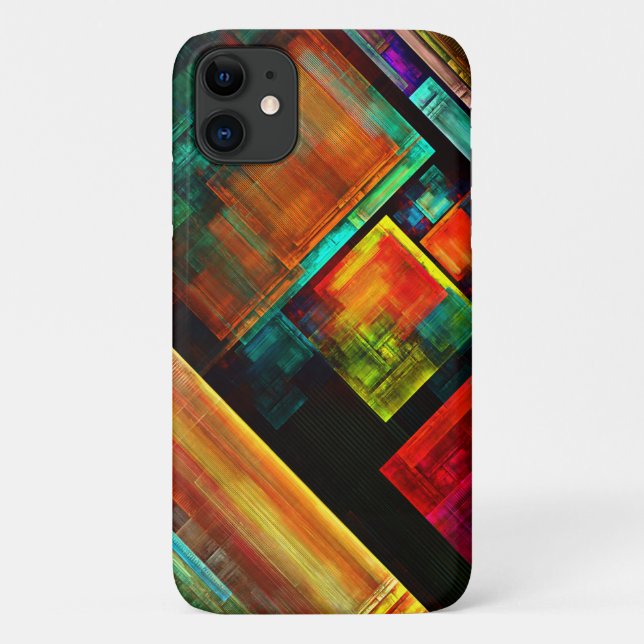 Colourful Squares Modern Abstract Art Pattern #04 Case-Mate iPhone Case (Back)