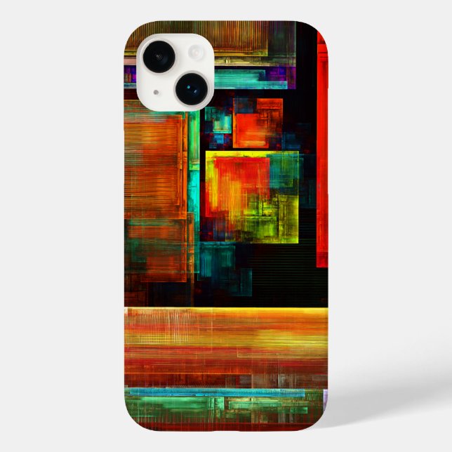 Colourful Squares Modern Abstract Art Pattern #04 Case-Mate iPhone Case (Back)