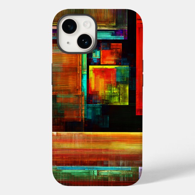 Colourful Squares Modern Abstract Art Pattern #04 Case-Mate iPhone Case (Back)