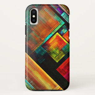 Colourful Squares Modern Abstract Art Pattern #04 iPhone XS Case