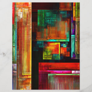 Colourful Squares Modern Abstract Art Pattern #04 Flyer