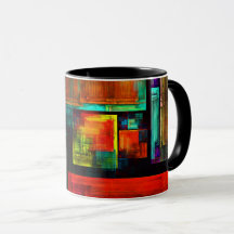 Colourful Squares Modern Abstract Art Pattern #04