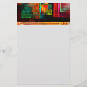 Colourful Squares Modern Abstract Art Pattern #04 Stationery