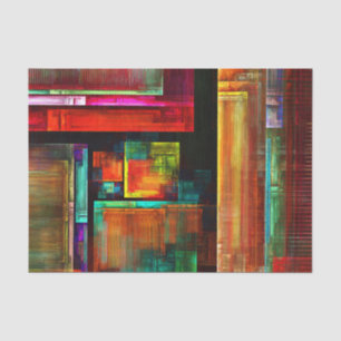 Colourful Squares Modern Abstract Art Pattern #04 Tissue Paper