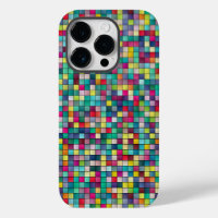 Colourful squares mosaic geometric pattern speck i