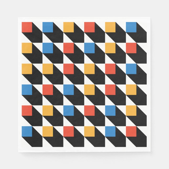 Colourful Squares Napkin (Front)