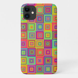 colourful Squares Pattern iPhone 11 Case