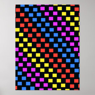 Colourful Squares Poster