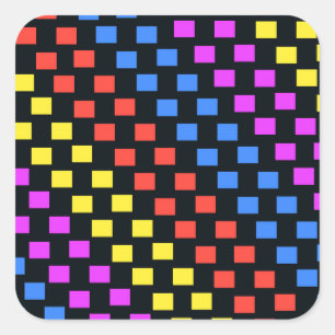 Colourful Squares Square Sticker