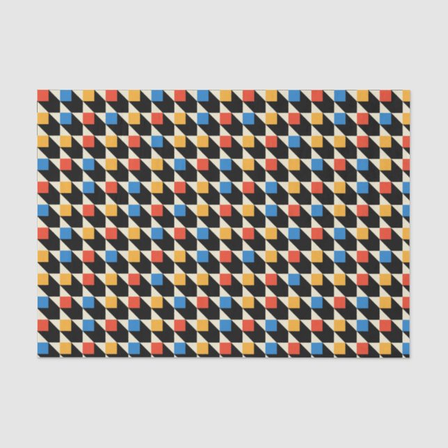 Colourful Squares Tissue Paper (Front)
