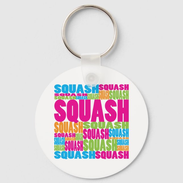 Colourful Squash Key Ring (Front)