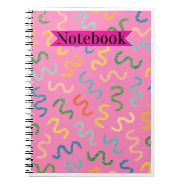 Colourful Squiggle Notebook (Front)