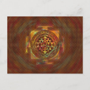 Colourful Sri Yantra  / Sri Chakra Postcard