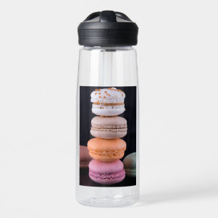 Colourful stack of French Macarons Water Bottle