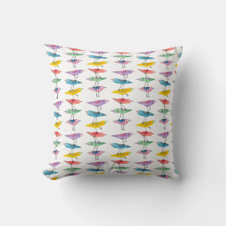 Colourful Stacked Bird Cushion