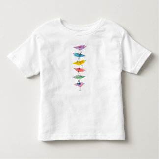 Colourful Stacked Bird Toddler T-Shirt