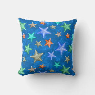Colourful Stafish Summer Beach Nautical Coastal Cushion