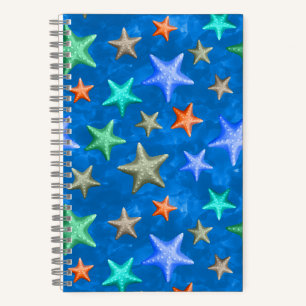 Colourful Stafish Summer Beach Nautical Coastal Notebook