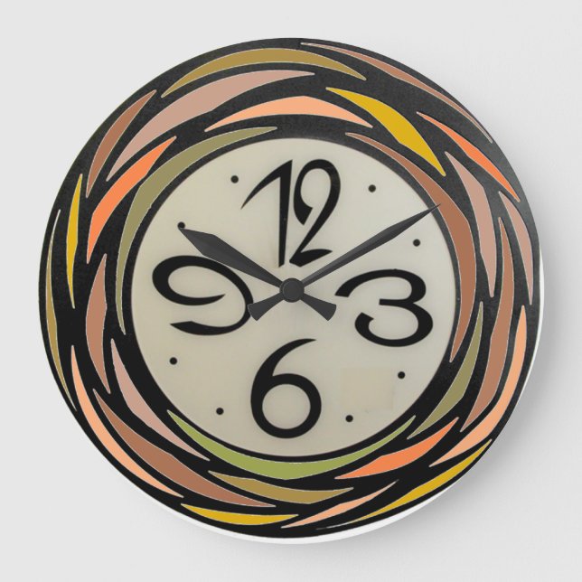 Colourful Stain Glass Pattern - Wall Clock (Front)