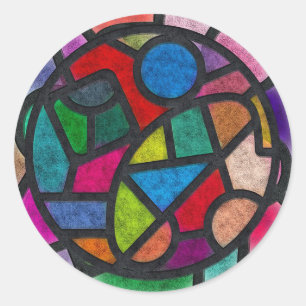 Colourful Stained Glass Art Stickers