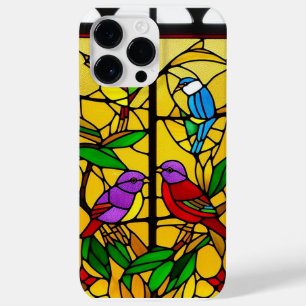 Colourful Stained Glass Artwork with Birds Case-Mate iPhone 14 Pro Max Case