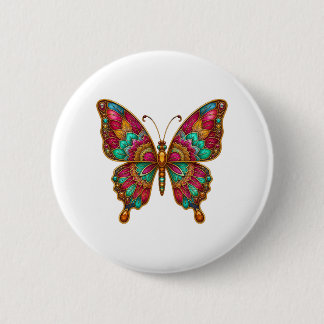 Colourful Stained Glass Boho Butterfly Pin