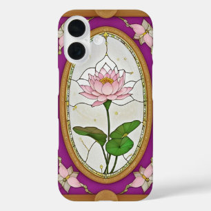 Colourful Stained Glass Floral Design iPhone 16 Case