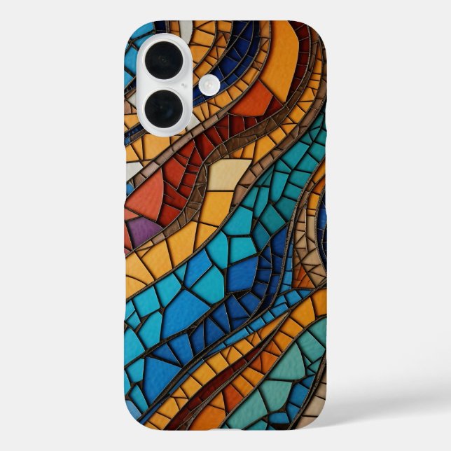 Colourful Stained Glass Mosaic Abstraction Case-Mate iPhone Case (Back)