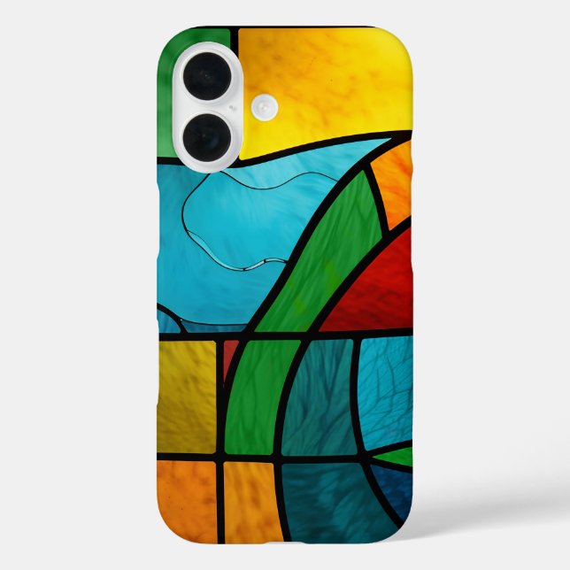 Colourful Stained Glass Mosaic Abstraction Case-Mate iPhone Case (Back)