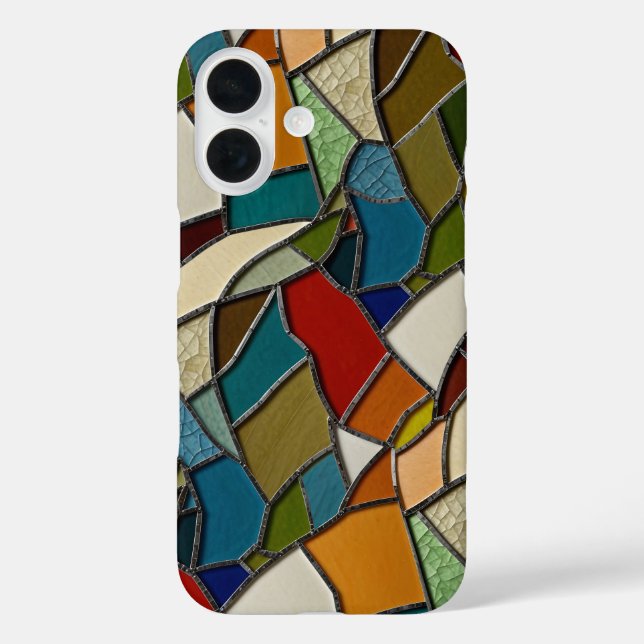 Colourful Stained Glass Mosaic Abstraction Case-Mate iPhone Case (Back)