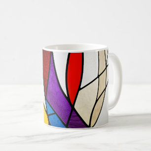 Colourful Stained Glass Mosaic Abstraction Coffee Mug