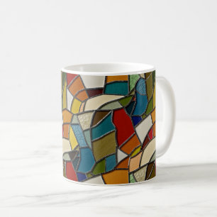 Colourful Stained Glass Mosaic Abstraction Coffee Mug