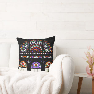 Colourful Stained Glass Window Cushion